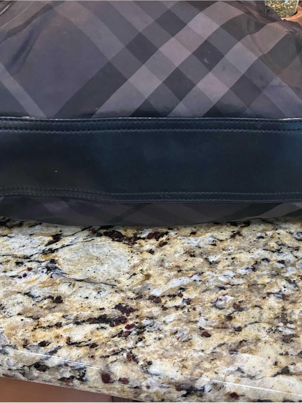BURBERRY Black/Gray Supernova Check Nylon Buckleigh Tote Bag - Picture 6 of 10